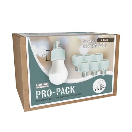 Miracle Led LED Socket Extender, E26, 100 Watt, White, 6PK 801745